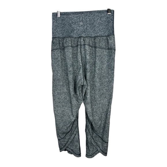 Lululemon &Go On the Go Sz 6 Leggings/Jogger Cropped Pant Grey Speckle Print - Picture 1 of 10
